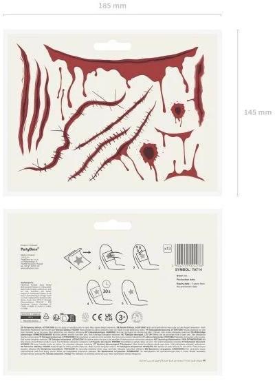 Produktbild Partydeco Tattoos Narben Mix