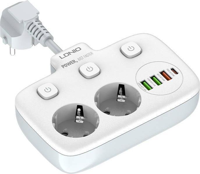 Actual product image Ldnio SE2435 (6 x, USB-A, USB-C)