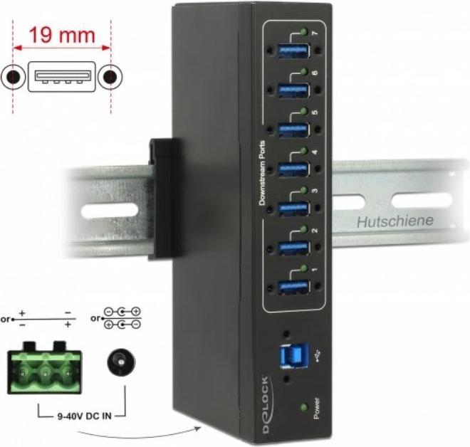 Produktbild Delock USB 3 Hub 7-Port USB Typ-A (USB-B, 7 Ports)