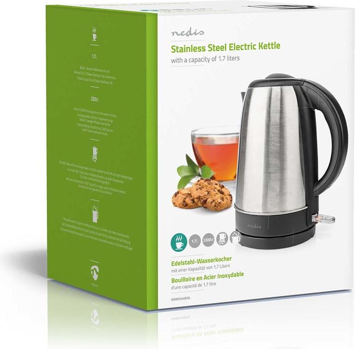 Immagine prodotto Nedis Bollitore - Base rotante a 360° - Protezione contro l'ebollizione a secco - Controllo Strix - (1.70 l, Spina UE)