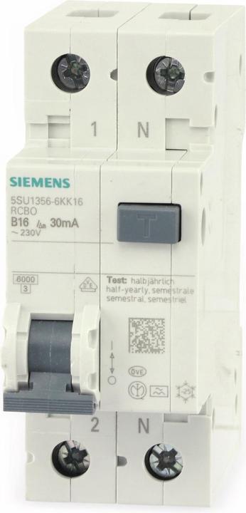 Actual product image Siemens Ground fault circuit interrupter 1 pole 16 A