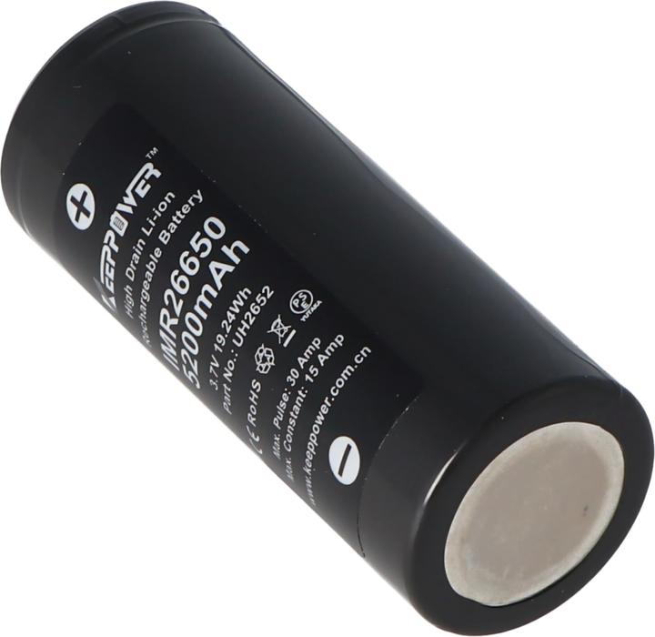 Produktbild Keeppower Akku IMR26650 - 15A (1 Stk., 26650, 5200 mAh)
