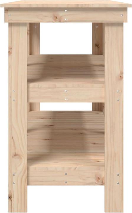 Immagine prodotto VidaXL Werkbank Arbeitstisch Werkstatttisch Werktisch Tisch Massivholz Kiefer (142.50 cm, 50 cm)