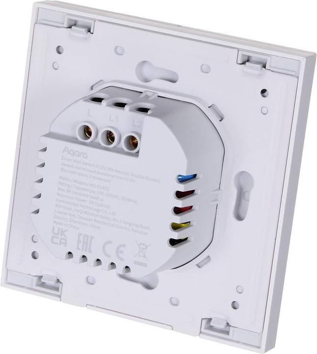 Produktbild Aqara Smart Wall Switch H1 Weiss No Neutral, Double Rocker (Zigbee)