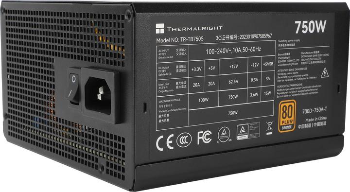 Image du produit Thermalright TR-TB750S Black - PSU, 80+ Bronze, 750W (750 W)