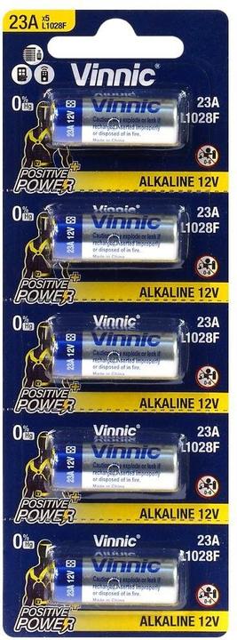 Actual product image Vinnic Battery for car remote control (5 pcs., A23, 54 mAh)