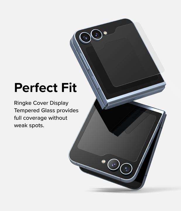 Actual product image Ringke Screen Protector for Galaxy Z Flip 6 COVER DISPLAY PROTECTOR GLASS 2 pack (2 Piece, Samsung Galaxy Z Flip6)