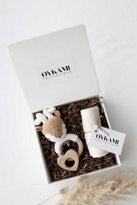 Image du produit Oykami Baby Geschenkbox "Sizilien" Hirsch - Weiss
