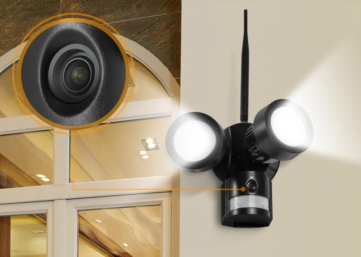 Actual product image Technaxx IP Cam HD Outdoor with LED Floodlight TX-83 (1280 x 720 pixels)
