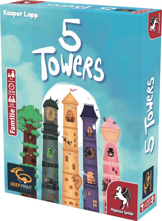 Actual product image Pegasus 5 Towers, card game, for 2-5 players, from 7 years (DE edition) (German)