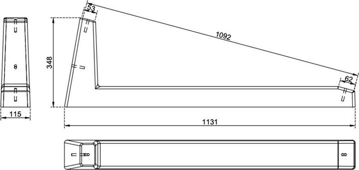 Actual product image Wattstone PV elevation flat roof for 6 solar modules 15° concrete base aluminium-laminated building (Solar system mounting material)