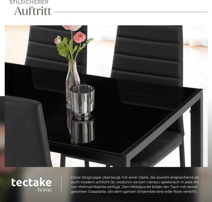 Produktbild tectake Essgruppe Berlin (120 x 70 x 75 cm)