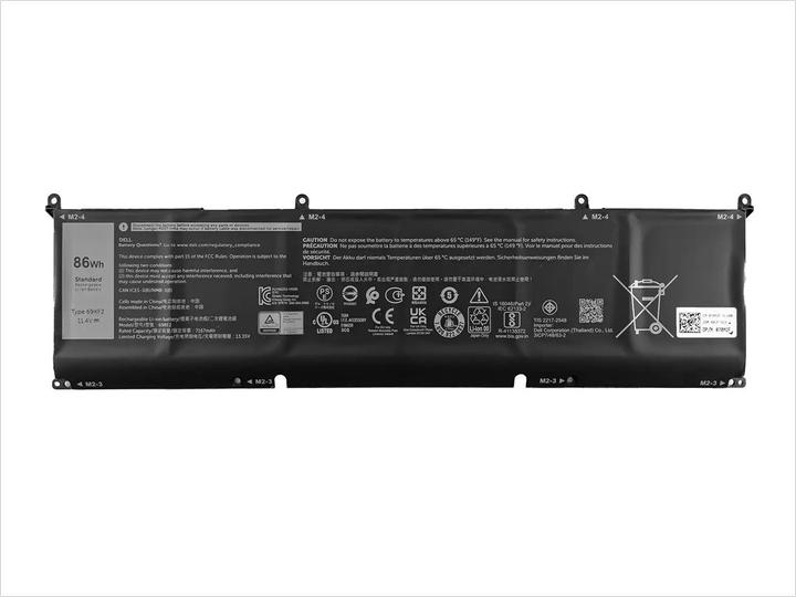 Dell 86Wh Lithium-ion battery for XPS 15 (6 Cellen, 7200 mAh)
