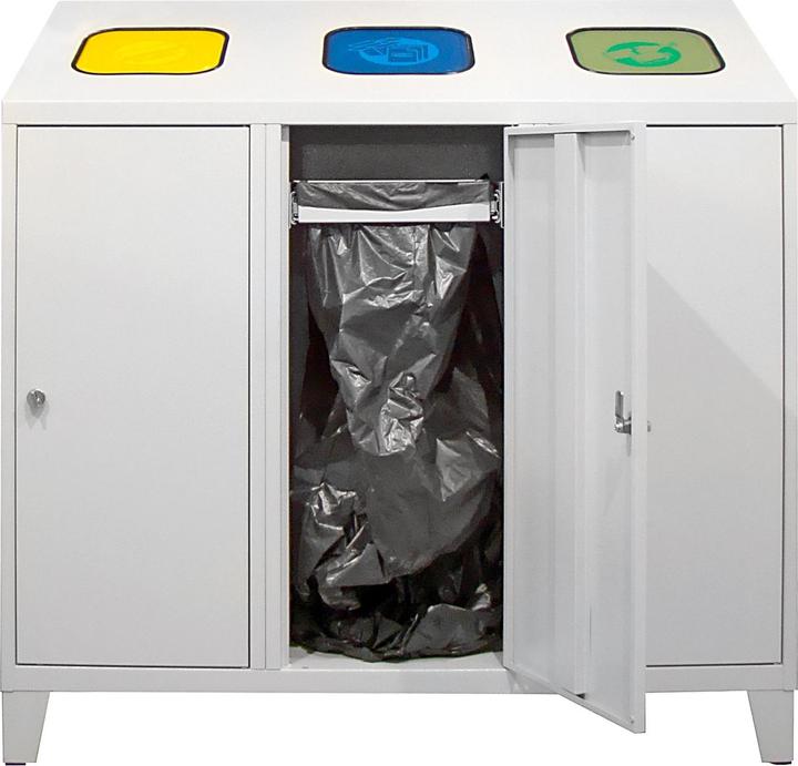 Actual product image ADB Recycling sorting system Waste separator 3x120l (120 l)