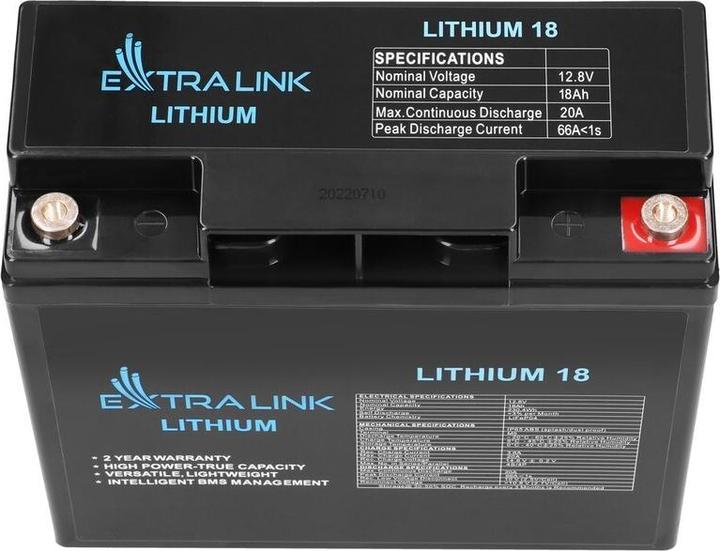Actual product image Extralink EX.30417 industrial rechargeable battery Lithium Iron Phosphate (LiFePO4) (12.80 V, 18 Ah)