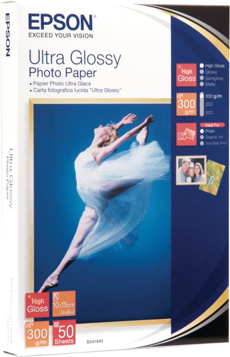 Image du produit Epson Papier brillant Ultra Photo, 50 feuilles (300 g/m², 10 x 15 cm, 50 x)