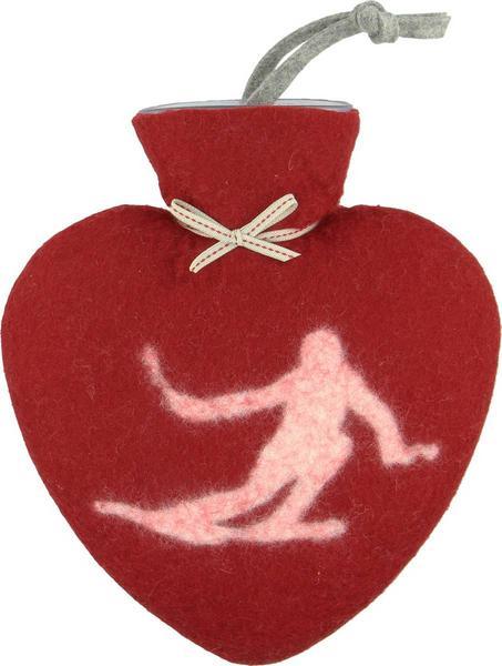 Actual product image Dorothee Lehnen Hot Water Bottle Skier, 0.7 l, red (0.70 l)
