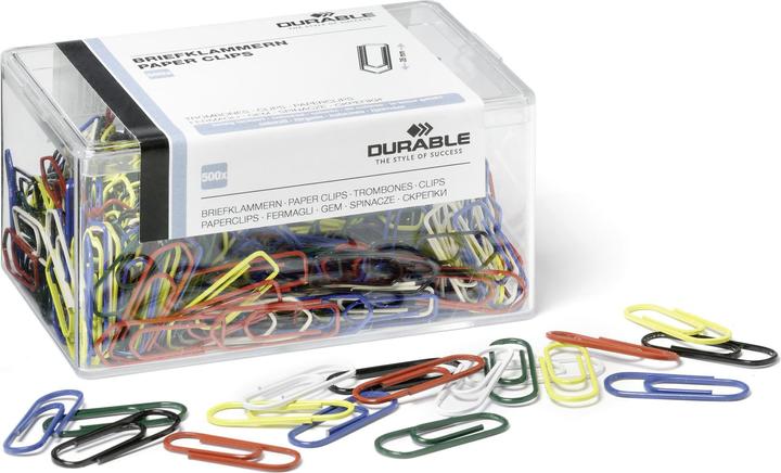 Durable LETTERKLAMMEN 26 mm GEKLEURD 1 pg. Ã 500 st. 124100 (500 x)