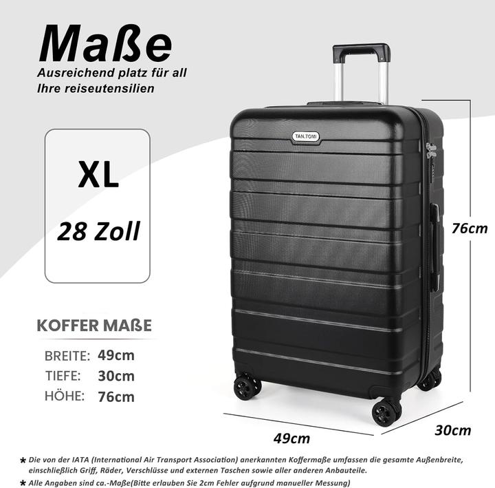 Produktbild Tan.Tomi Hartschalen-Reisekoffer mit Kombinationsschloss (95 l, L (90 - 115l))