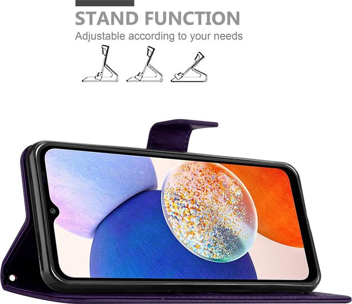 Produktbild Cadorabo Hülle für Samsung Galaxy A14 4G / 5G / M14 mit Blumen Muster (Samsung Galaxy M14, Samsung Galaxy A14)