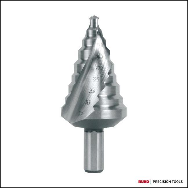 Image du produit Ruko Foret étagé HSS à cannelures hélicoïdales en croix (32 mm)