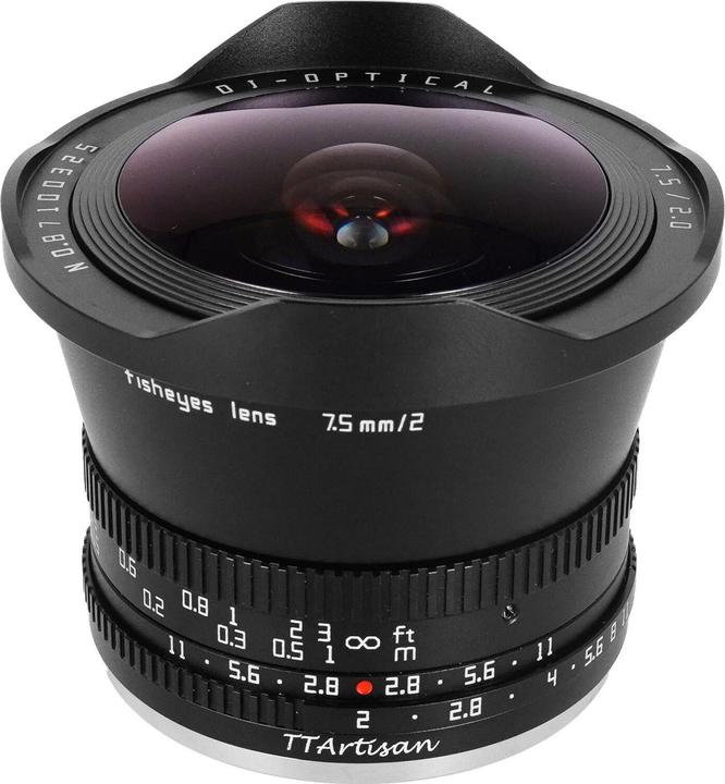 Actual product image TTArtisan 7.5 mm, f/2.0 (Fujifilm X, APS-C / DX, full size)