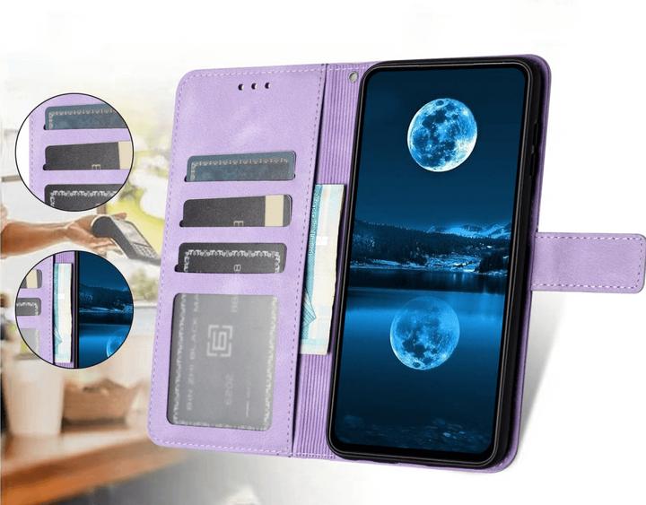 Actual product image Cover-Discount Galaxy A55 - Suede look case in vintage design (Samsung Galaxy A55)