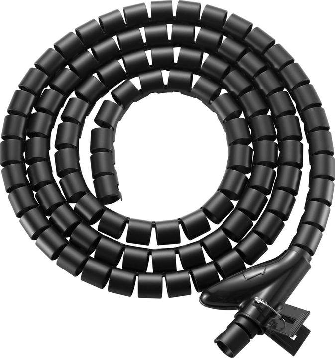 Produktbild equip Spiral-Kabelschlauch 100cm für Untertischmontage sw (Kabelspiralschlauch, 100 cm)