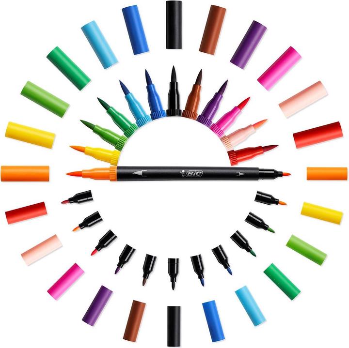 Actual product image Bic Fibre pencil Dual Tip (Multicoloured, 12 x)