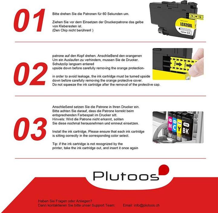 Produktbild Plutoos Brother LC-426 Patrone kompatibel, 4erFarbset