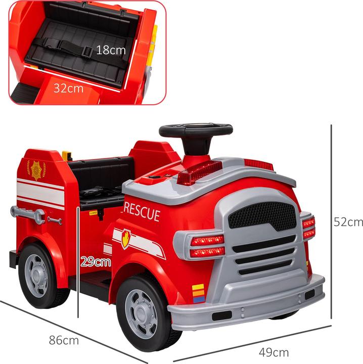 Actual product image Aiyaplay Kinder Elektroauto Kunststoff, Stahl Rot