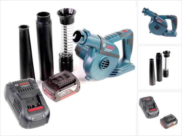 Bosch Professional Bosch GBL 18 V-120 Cordless Leaf Blower + 1x Battery 18V 5,0 Ah + Charger GAL 1880 CV (Rechargeable battery operated, Workshop blower)
