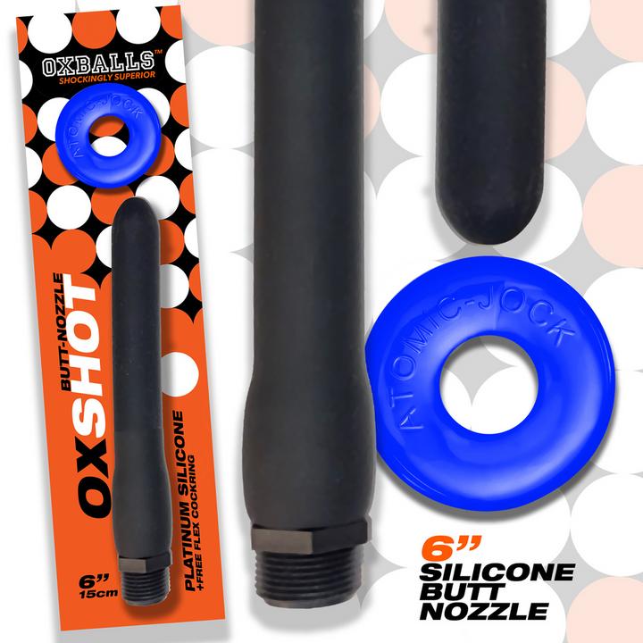 Produktbild Oxballs Oxshot Butt-Nozzle Shower Hose 6 inch & Flex Cockring