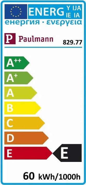 Energy Label Paulmann Reflector R81 (E27, 60 W, 26 lm, 1 x)