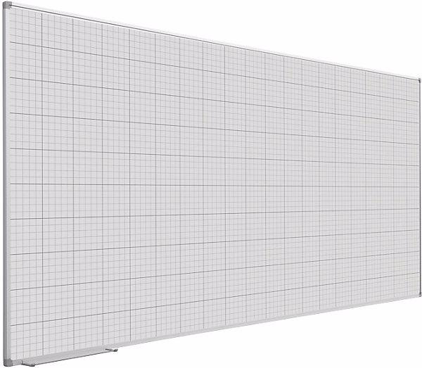 Image du produit eurokraft basic Tableau quadrillé, laqué blanc, l x h 2000 x 1000 mm, trame 20 x 20 / 100 x 100 (2000 x 1000 mm)