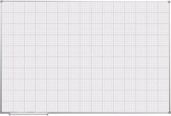 Produktbild eurokraft basic Rastertafel, weiss lackiert, BxH 1500x1000 mm, Raster 20x20 / 100x100 mm (1500 x 1000 mm)