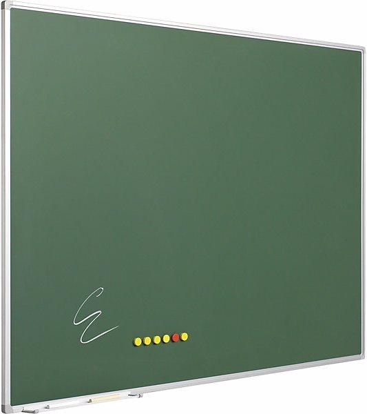 Produktbild eurokraft basic Kreidetafel, Tafelfarbe Grün, BxH 1200x900 mm (Wandtafel, 60 x 90 cm)