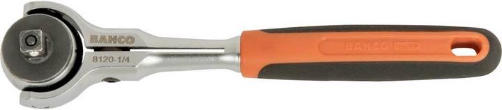 Produktbild Bahco 1/4" Umschaltknarre mit Schwenkkopf, 72 Zähnen und 5°-Rückschwenkwinkel, 149 mm (1/4")