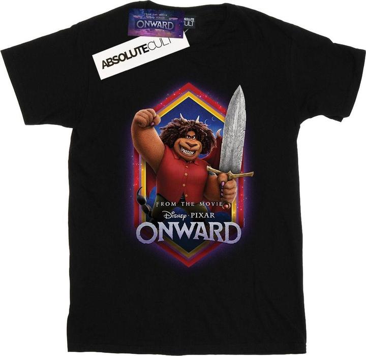 Actual product image Disney Womens/Ladies Onward Corey Manticore Crest Cotton Boyfriend T-Shirt (S)