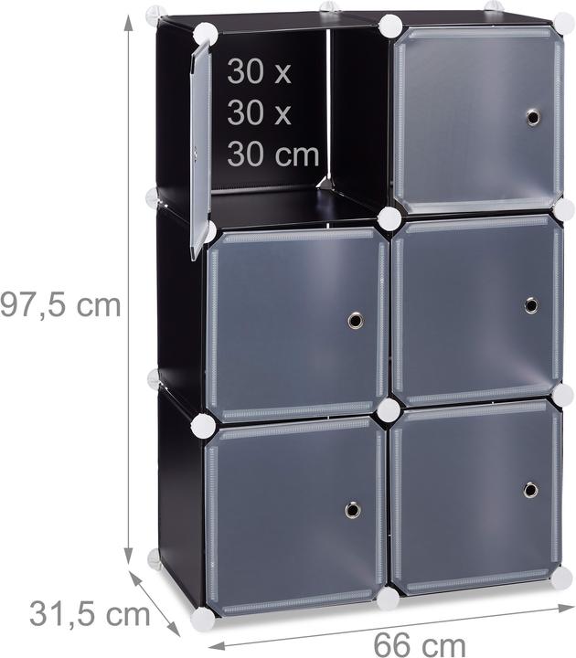 Produktbild Relaxdays Regalsystem (66 x 31.5 x 97.5 cm)