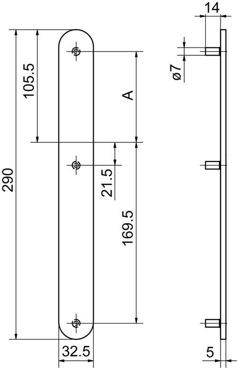Actual product image Glutz Outside door signs easyfix (Door plate set)