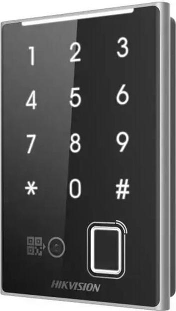 Immagine prodotto Hikvision DS-K1109DKFB-QR Lettore di schede con tastiera, codice QR e impronte digitali
