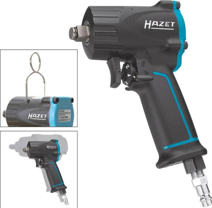 Produktbild HAZET Schlagschrauber ∙ extra kurz 9012M ∙ Lösemoment maximal: 1100 Nm ∙ Vierkant 12,5 mm (1/2 Zoll… (Druckluft)
