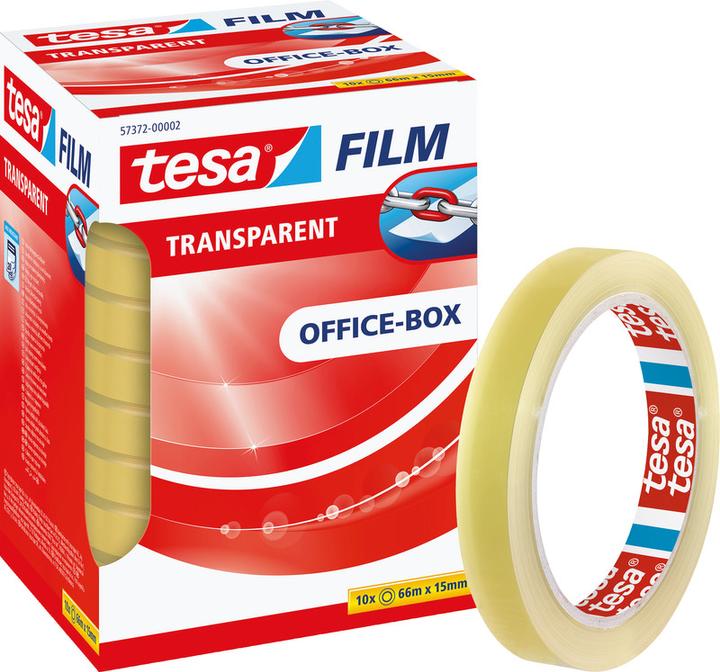Produktbild tesa 8x tesafilm TRANSPARENT - mit starker Haftung - alterungsbeständig und reissfest (19 mm)