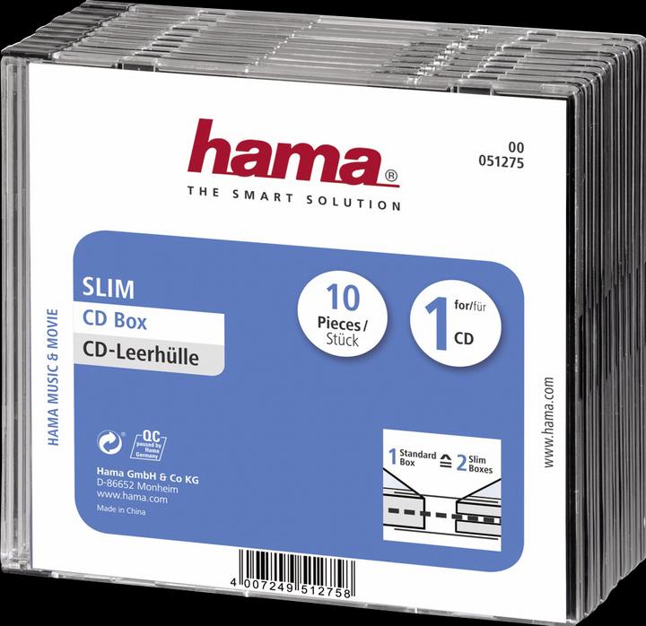 Produktbild Hama 1x10 CD-Leerhülle Slim-Line