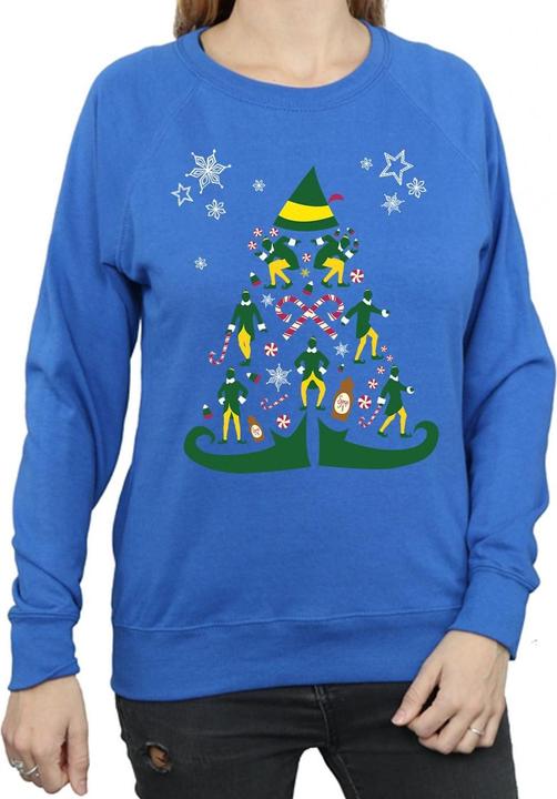 Actual product image Elf Womens/Ladies Christmas Tree Sweatshirt (XL)