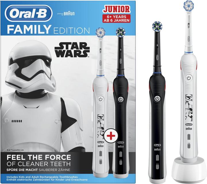 Produktbild Oral-B PRO Gezinseditie Elektrische Tandenborstels: 1 2 En 1 Junior Star Wars (Oszillierende Zahnbürste)