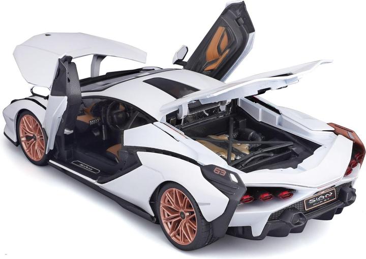 Produktbild Bburago Lamborghini Sian FKP 37 1/18 weiss/schwarz
