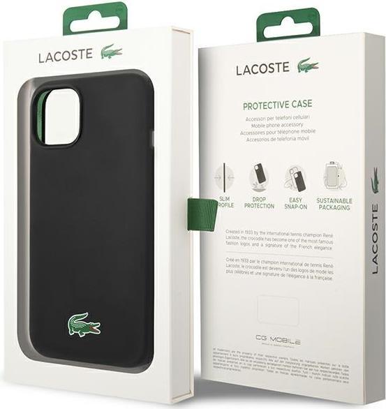 Produktbild Lacoste LCHMP14SSLOK iPhone 14 / 15 / 13 6.1" black hardcase with Silicone and MagSafe (Apple iPhone 14, Apple iPhone 15, Apple iPhone 13)
