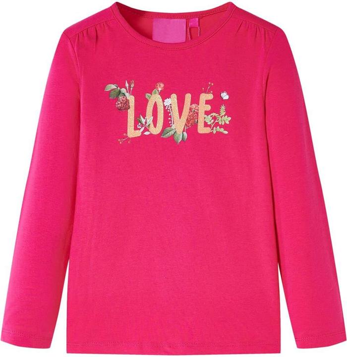 Produktbild VidaXL Kinder-Langarmshirt Knallrosa 116,Material: 95 % Baumwolle (116)